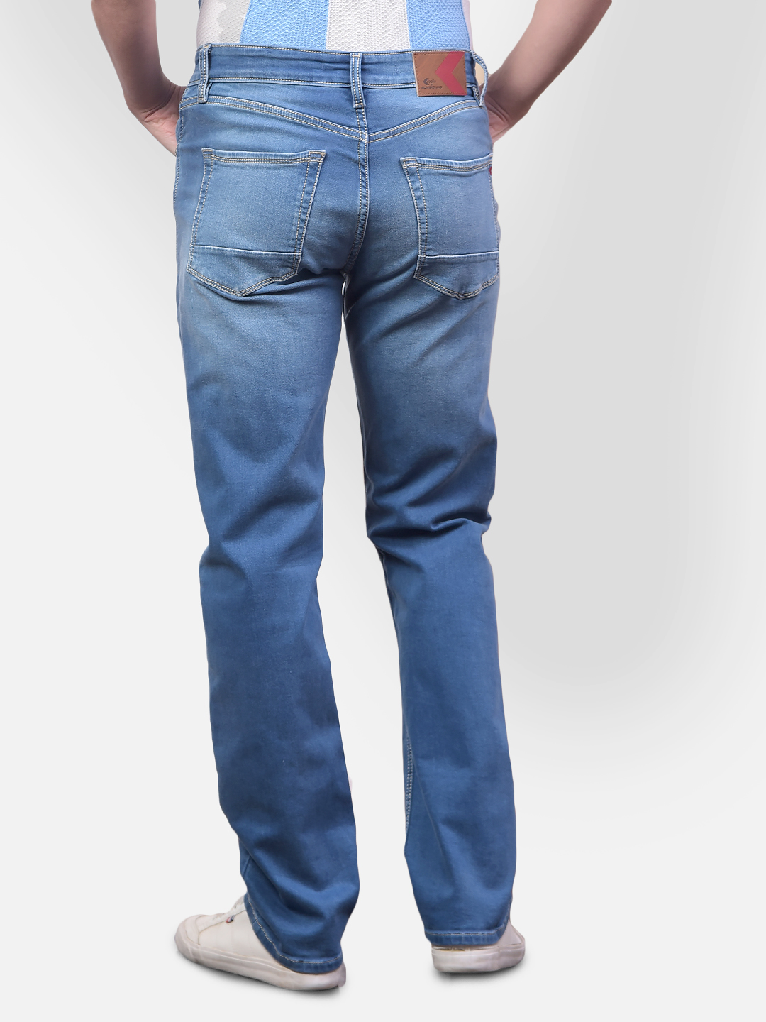 Numero Uno Men Mid Blue Mid Blue Regular Fit Mid Rise Sustainable Jeans
